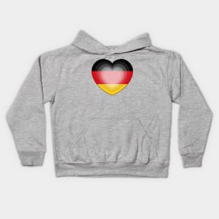 Heart Love Flag of Germany Kids Hoodie